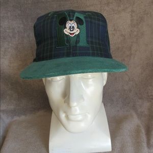 Goofy's Hat Co. Mickey Mouse blue green Plaid Hat One Size Fit All 84167